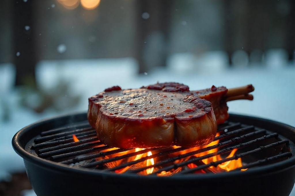 Gegrilde varkenskoteletten met honing-knoflook keurslager lieve patrick oudsbergen