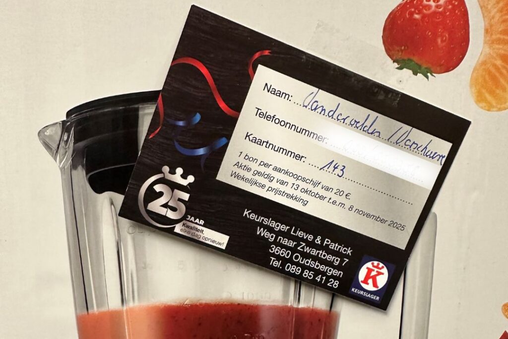 25 jaar keurslager actie week 1 winnaar blender